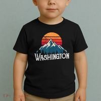 Retro Washington Wn Mountains State Outdoor Toddler T-Shirt thumb 2