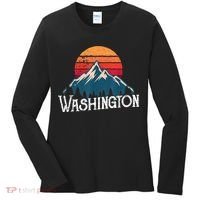 Retro Washington Wn Mountains State Outdoor Women's Long Sleeve Shirt thumb 0