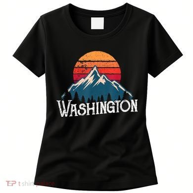 Retro Washington Wn Mountains State Outdoor Women's T-Shirt