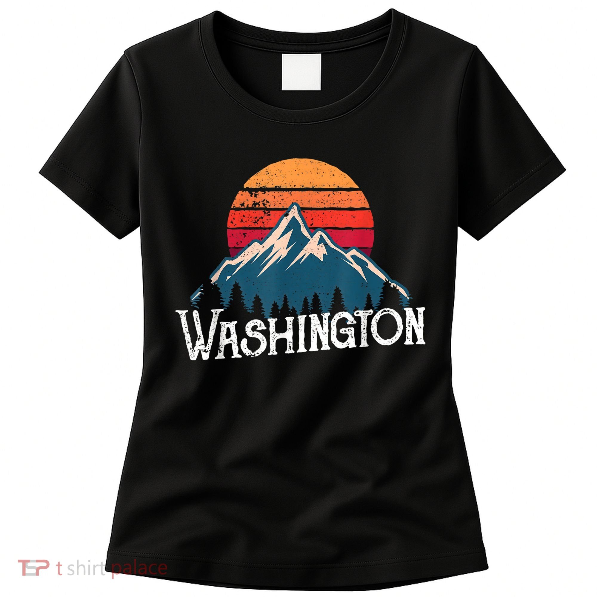 Retro Washington Wn Mountains State Outdoor Women's T-Shirt