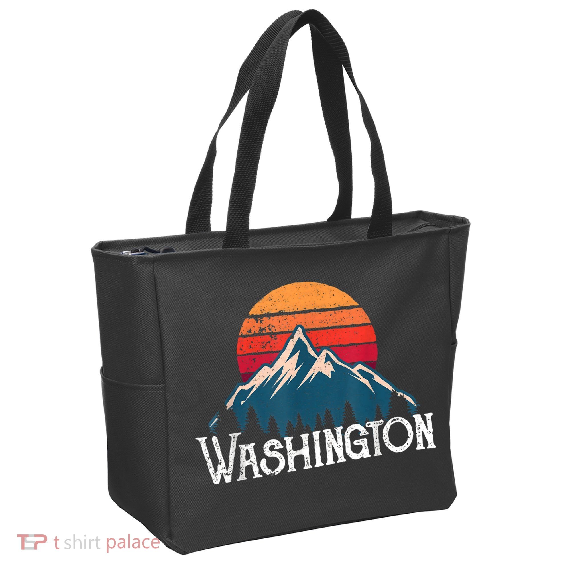 Retro Washington Wn Mountains State Outdoor Tote Bag