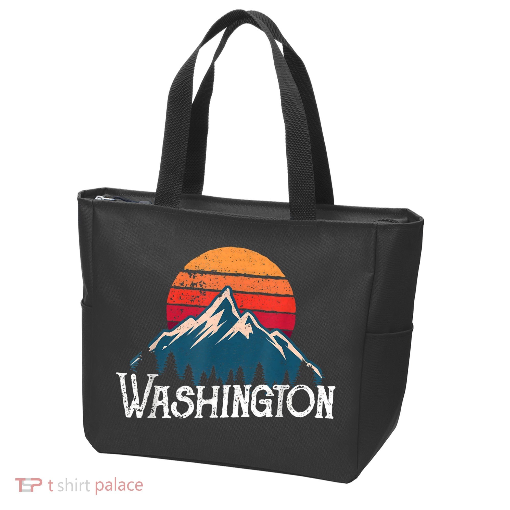 Retro Washington Wn Mountains State Outdoor Tote Bag