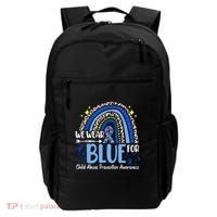 Rainbow We Wear Blue Child Abuse Prevention Month Awareness Backpack thumb 0