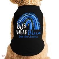 Rainbow We Wear Child Abuse Awareness Doggie Tank thumb 0