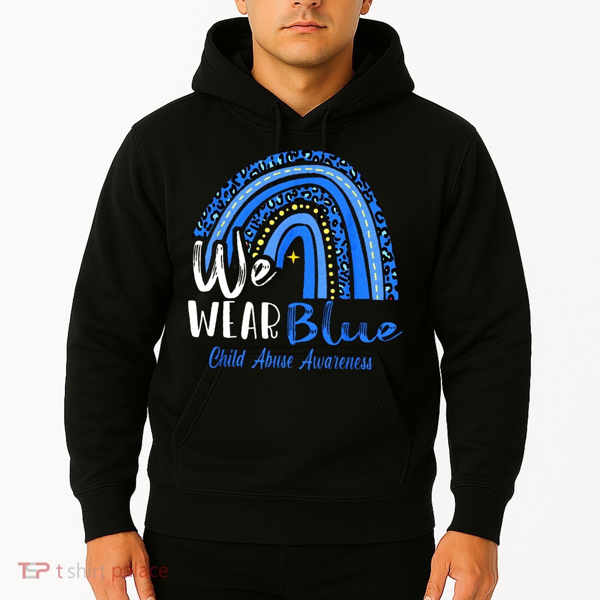 Rainbow We Wear Child Abuse Awareness Hoodie