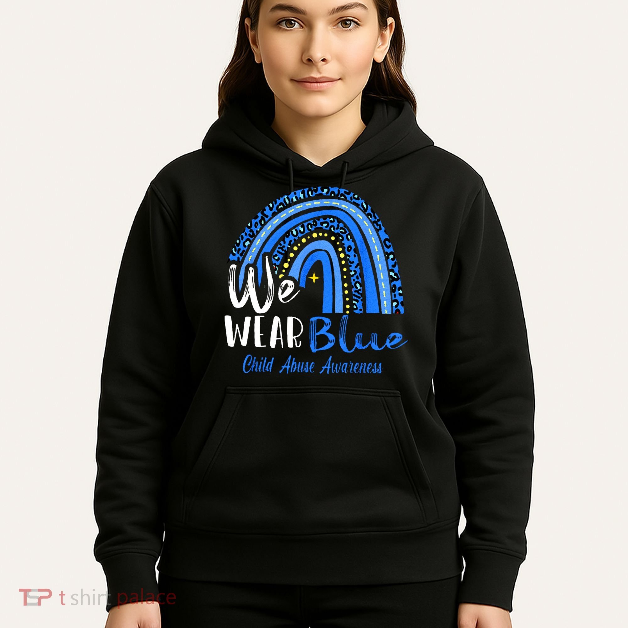 Rainbow We Wear Child Abuse Awareness Hoodie