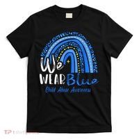 Rainbow We Wear Child Abuse Awareness T-Shirt thumb 0