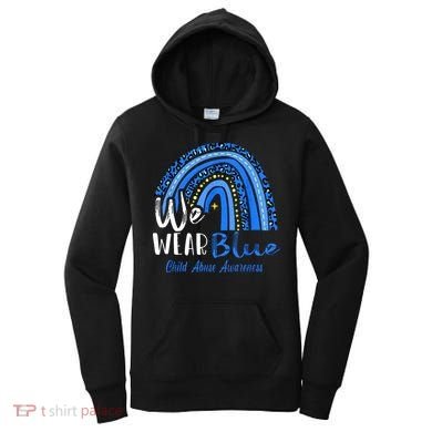 Rainbow We Wear Child Abuse Awareness Women's Hoodie