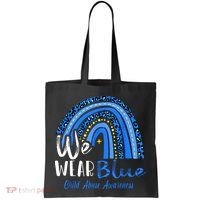 Rainbow We Wear Child Abuse Awareness Tote Bag thumb 0