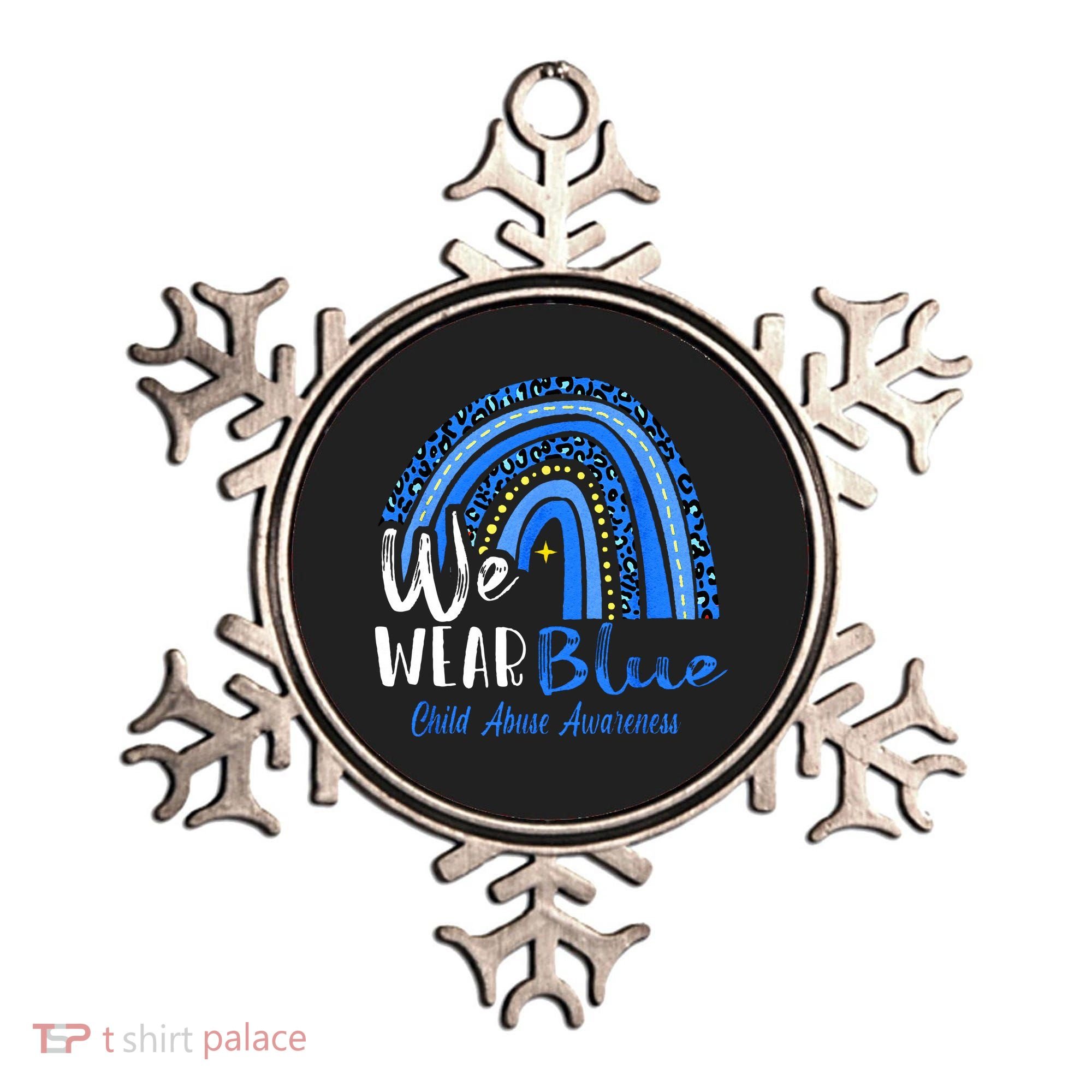 Rainbow We Wear Child Abuse Awareness Ornament