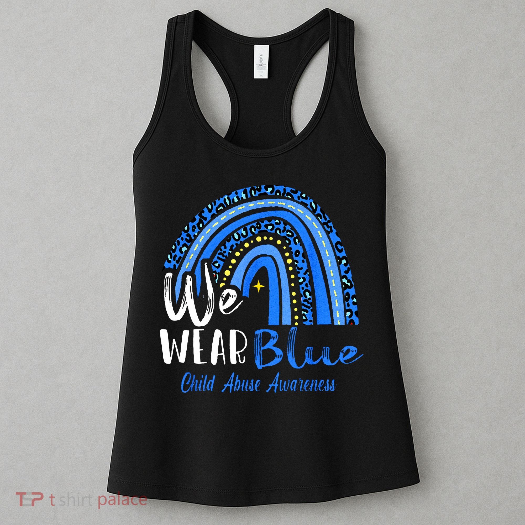 Rainbow We Wear Child Abuse Awareness Women's Tank Top