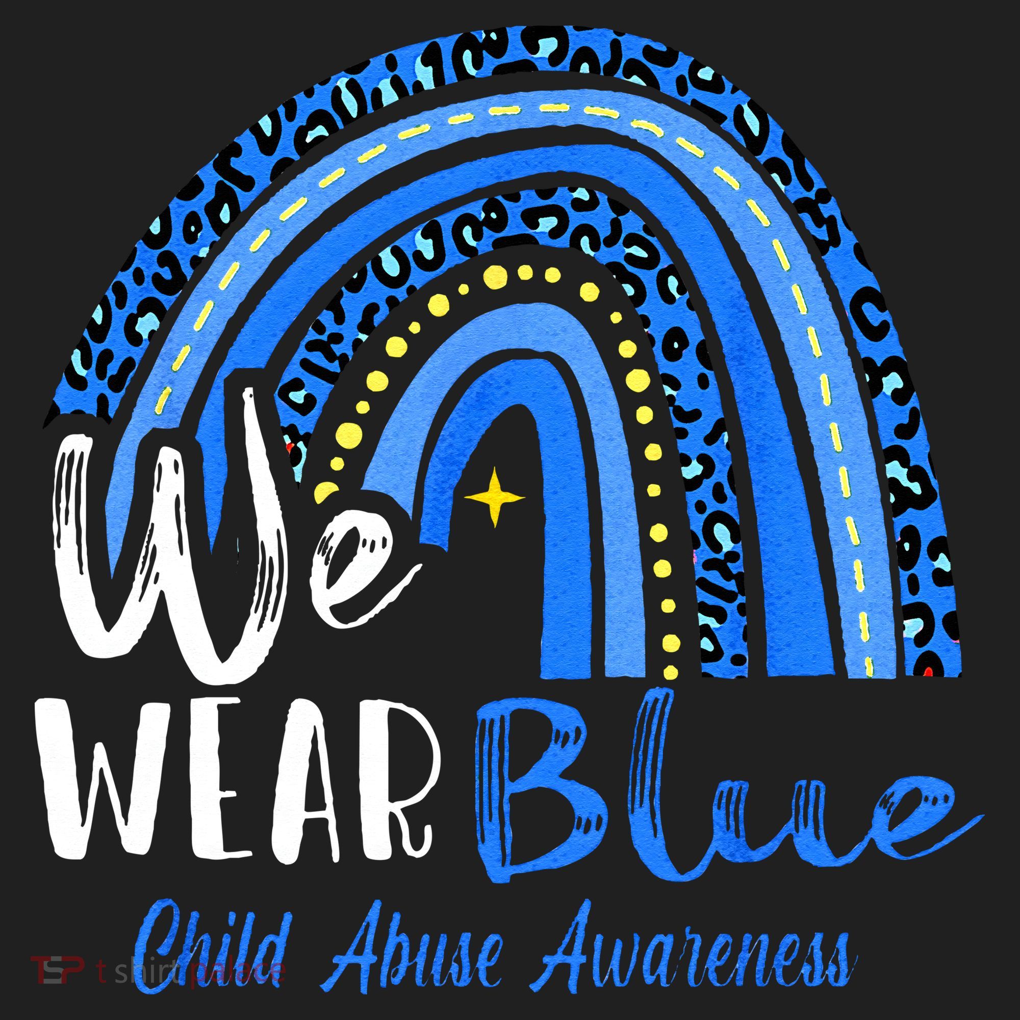 Rainbow We Wear Child Abuse Awareness Hat