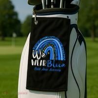 Rainbow We Wear Child Abuse Awareness Golf Towel thumb 2