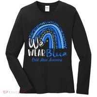 Rainbow We Wear Child Abuse Awareness Women's Long Sleeve Shirt thumb 0