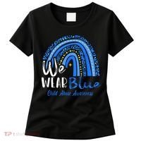 Rainbow We Wear Child Abuse Awareness Women's T-Shirt thumb 0