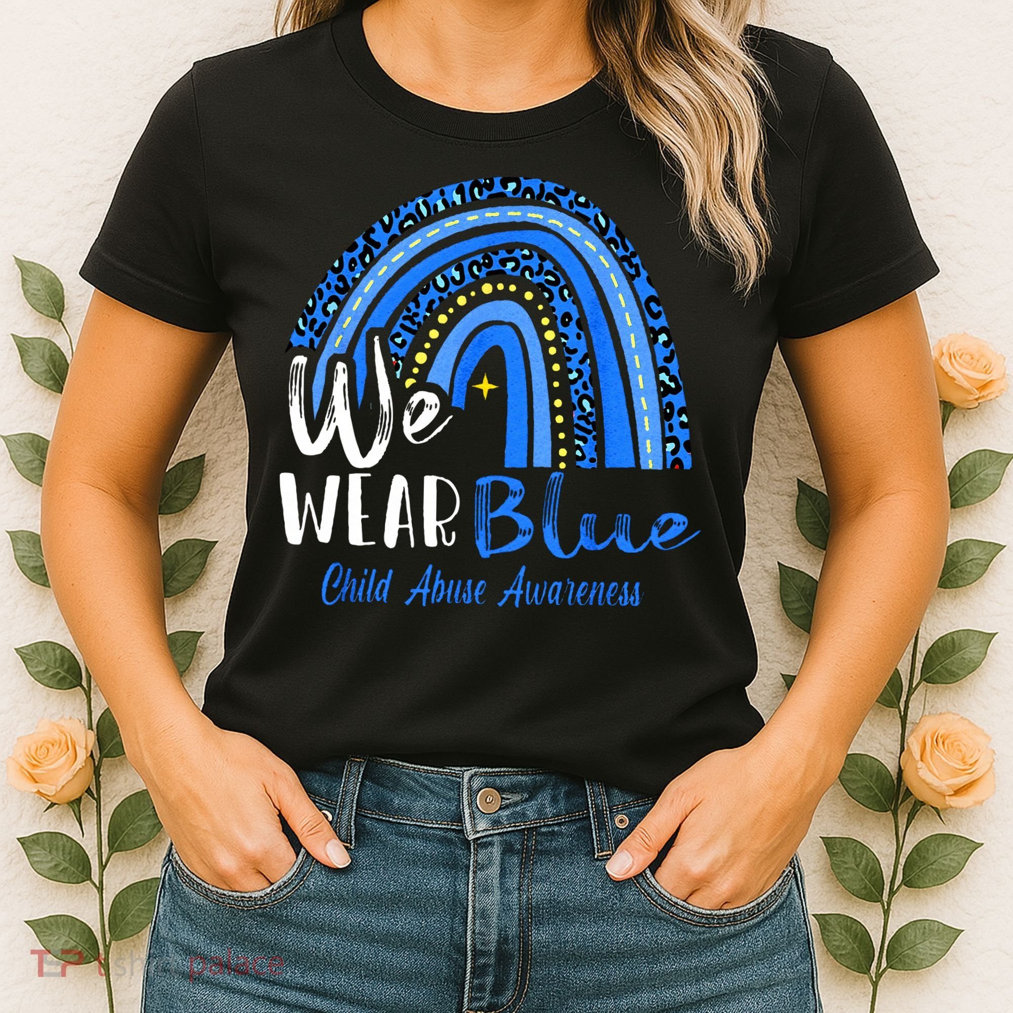 Rainbow We Wear Child Abuse Awareness Women's T-Shirt