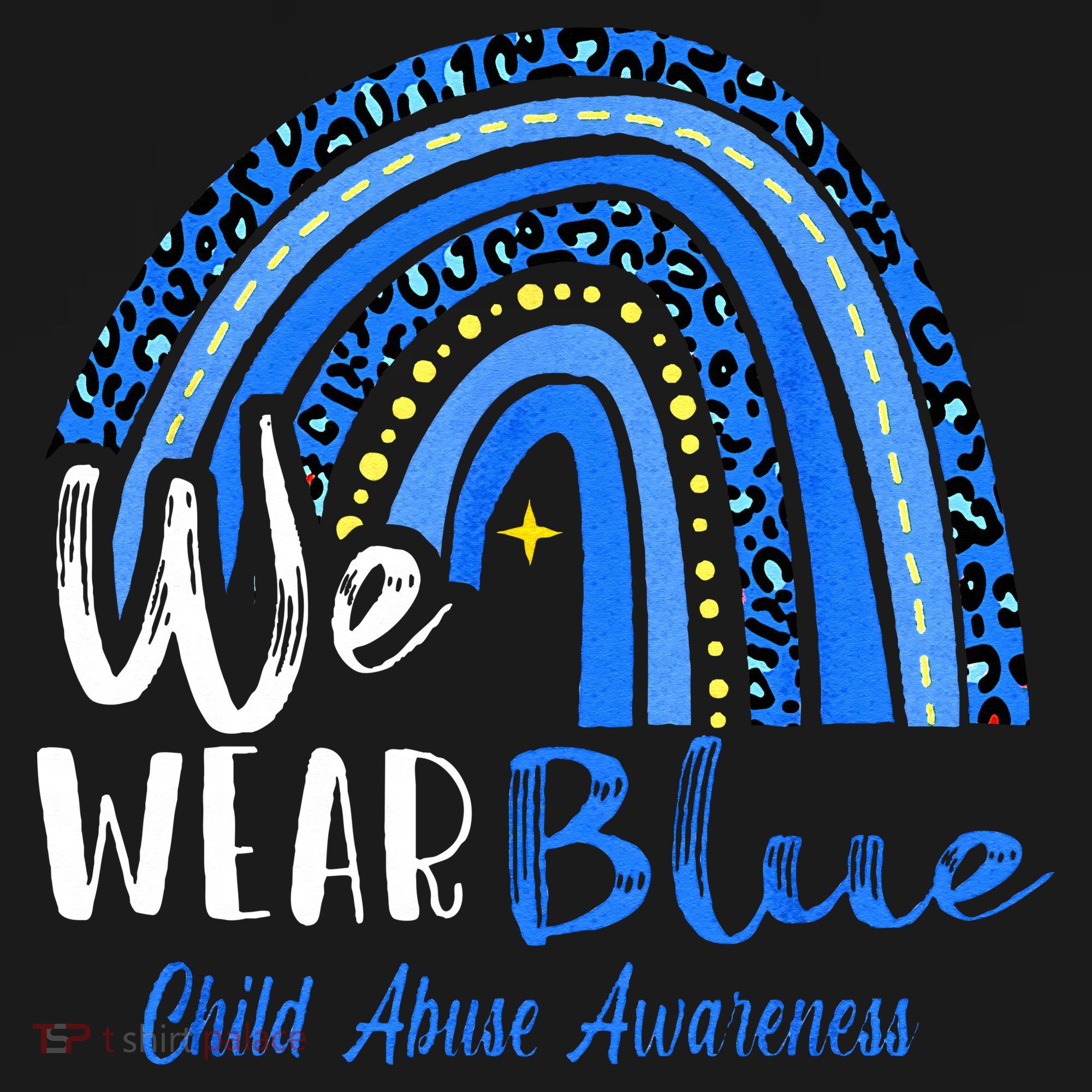 Rainbow We Wear Child Abuse Awareness Kids Sweatshirt