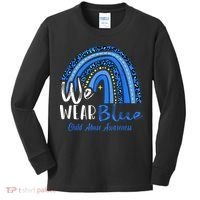 Rainbow We Wear Child Abuse Awareness Kids Long Sleeve Shirt thumb 0
