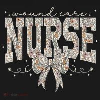 Retro Wildflower Wound Care Nurse Coquette Bow WOCN Nursing Apron thumb 3
