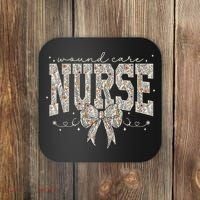 Retro Wildflower Wound Care Nurse Coquette Bow WOCN Nursing Coaster thumb 0