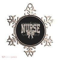 Retro Wildflower Wound Care Nurse Coquette Bow WOCN Nursing Ornament thumb 0