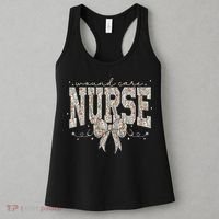 Retro Wildflower Wound Care Nurse Coquette Bow WOCN Nursing Women's Tank Top thumb 3