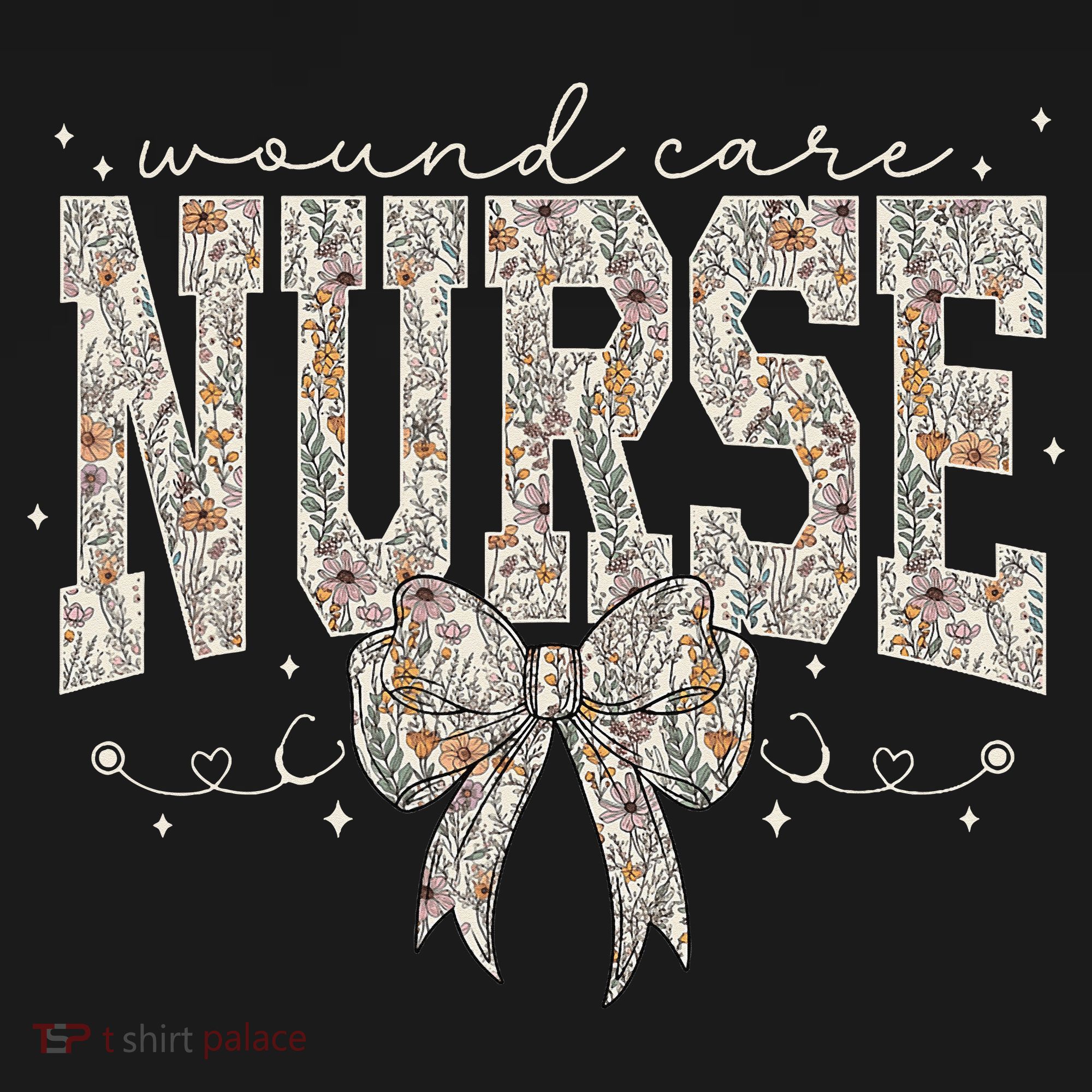 Retro Wildflower Wound Care Nurse Coquette Bow WOCN Nursing Women's Tank Top