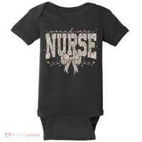 Retro Wildflower Wound Care Nurse Coquette Bow WOCN Nursing Baby Bodysuit thumb 0