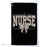 Retro Wildflower Wound Care Nurse Coquette Bow WOCN Nursing Golf Towel thumb 0
