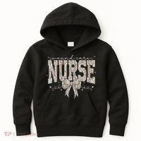 Retro Wildflower Wound Care Nurse Coquette Bow WOCN Nursing Kids Hoodie thumb 0