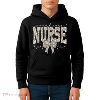 Retro Wildflower Wound Care Nurse Coquette Bow WOCN Nursing Kids Hoodie thumb 4