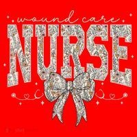 Retro Wildflower Wound Care Nurse Coquette Bow WOCN Nursing Santa Hat thumb 1