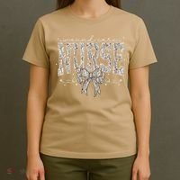 Retro Wildflower Wound Care Nurse Coquette Bow WOCN Nursing T-Shirt thumb 4
