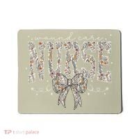 Retro Wildflower Wound Care Nurse Coquette Bow WOCN Nursing Mousepad thumb 0