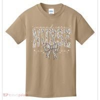 Retro Wildflower Wound Care Nurse Coquette Bow WOCN Nursing Kids T-Shirt thumb 0