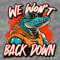 Retro We WonT Back Down Blue And Orange Gator Toddler Hoodie thumb 2