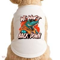 Retro We WonT Back Down Blue And Orange Gator Doggie Tank thumb 0