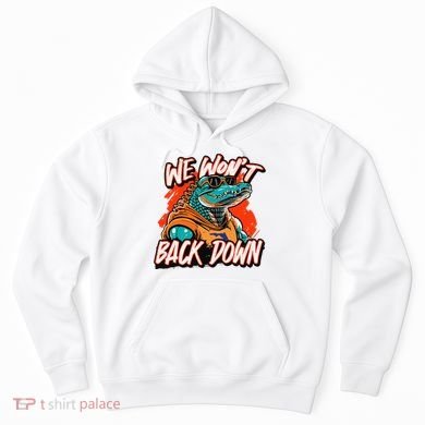 Retro We WonT Back Down Blue And Orange Gator Hoodie