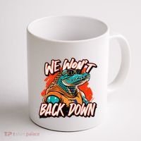 Retro We WonT Back Down Blue And Orange Gator Coffee Mug thumb 1
