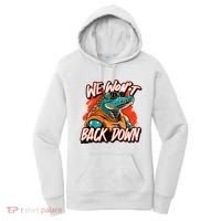 Retro We WonT Back Down Blue And Orange Gator Women's Hoodie thumb 0