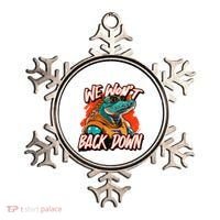 Retro We WonT Back Down Blue And Orange Gator Ornament thumb 0