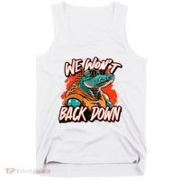 Retro We WonT Back Down Blue And Orange Gator Tank Top thumb 0
