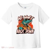 Retro We WonT Back Down Blue And Orange Gator Toddler T-Shirt thumb 0