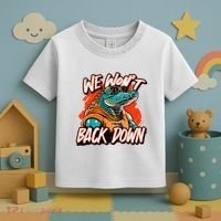 Retro We WonT Back Down Blue And Orange Gator Toddler T-Shirt thumb 3
