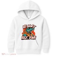 Retro We WonT Back Down Blue And Orange Gator Kids Hoodie thumb 0