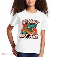 Retro We WonT Back Down Blue And Orange Gator Kids T-Shirt thumb 2