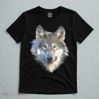 Realistic White Wolf, Realistic Animal Print With Colors Premium T-Shirt thumb 5