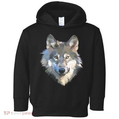 Realistic White Wolf, Realistic Animal Print With Colors Premium Toddler Hoodie