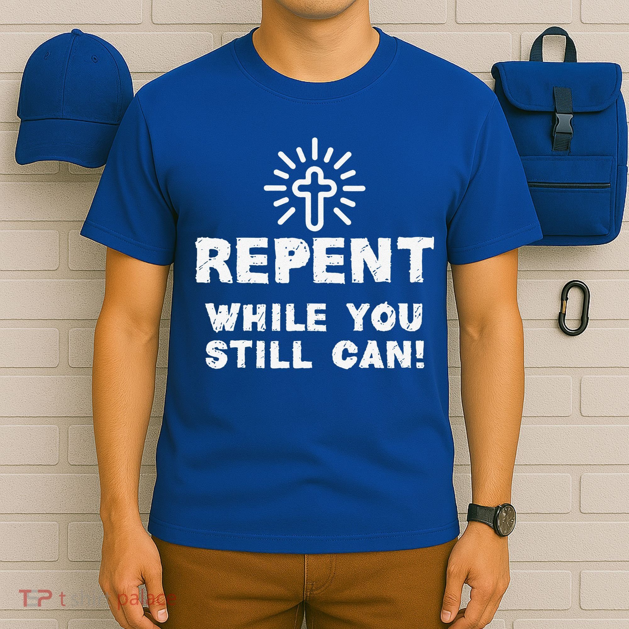 Repent While You Still Can! Christian (White) T-Shirt