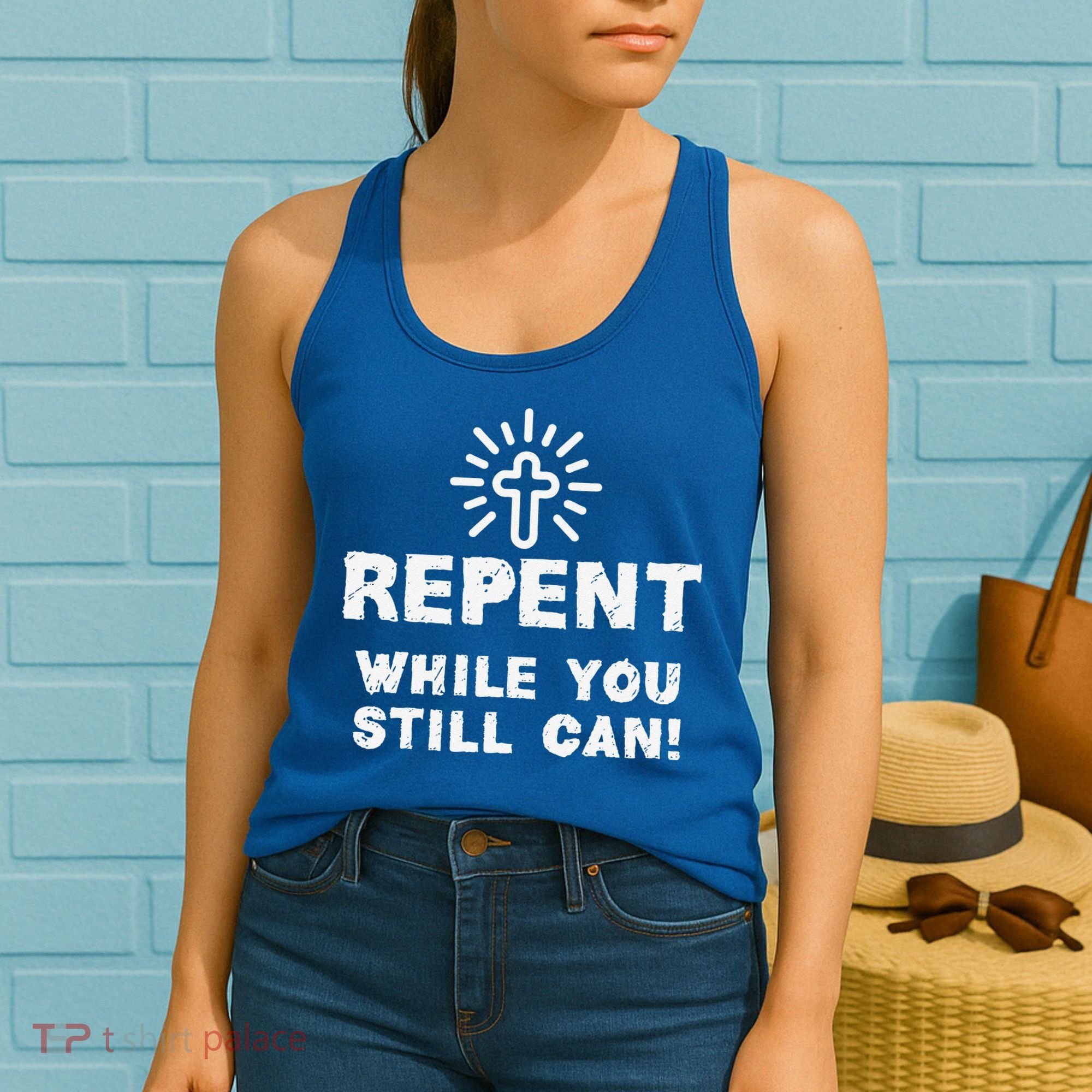Repent While You Still Can! Christian (White) Women's Tank Top
